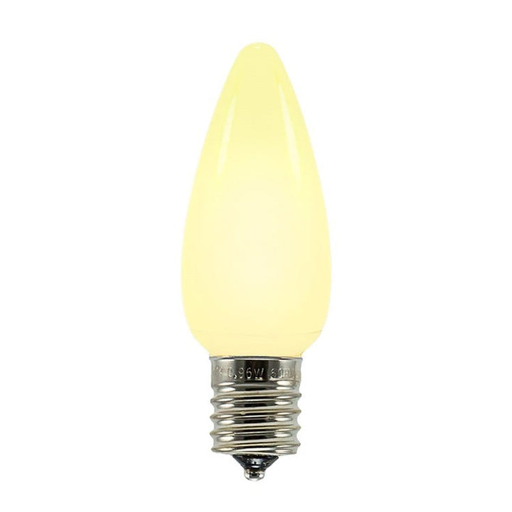Opaque C9 LED Bulbs - Warm White - 25 Pack
