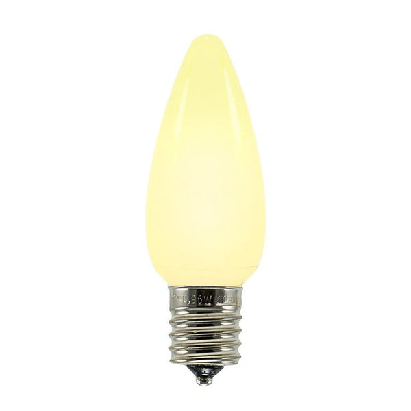 Opaque C9 LED Bulbs - Warm White - 25 Pack
