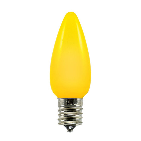 Opaque C9 LED Bulbs - Yellow - 25 Pack