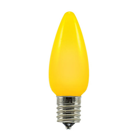 Opaque C9 LED Bulbs - Yellow - 25 Pack