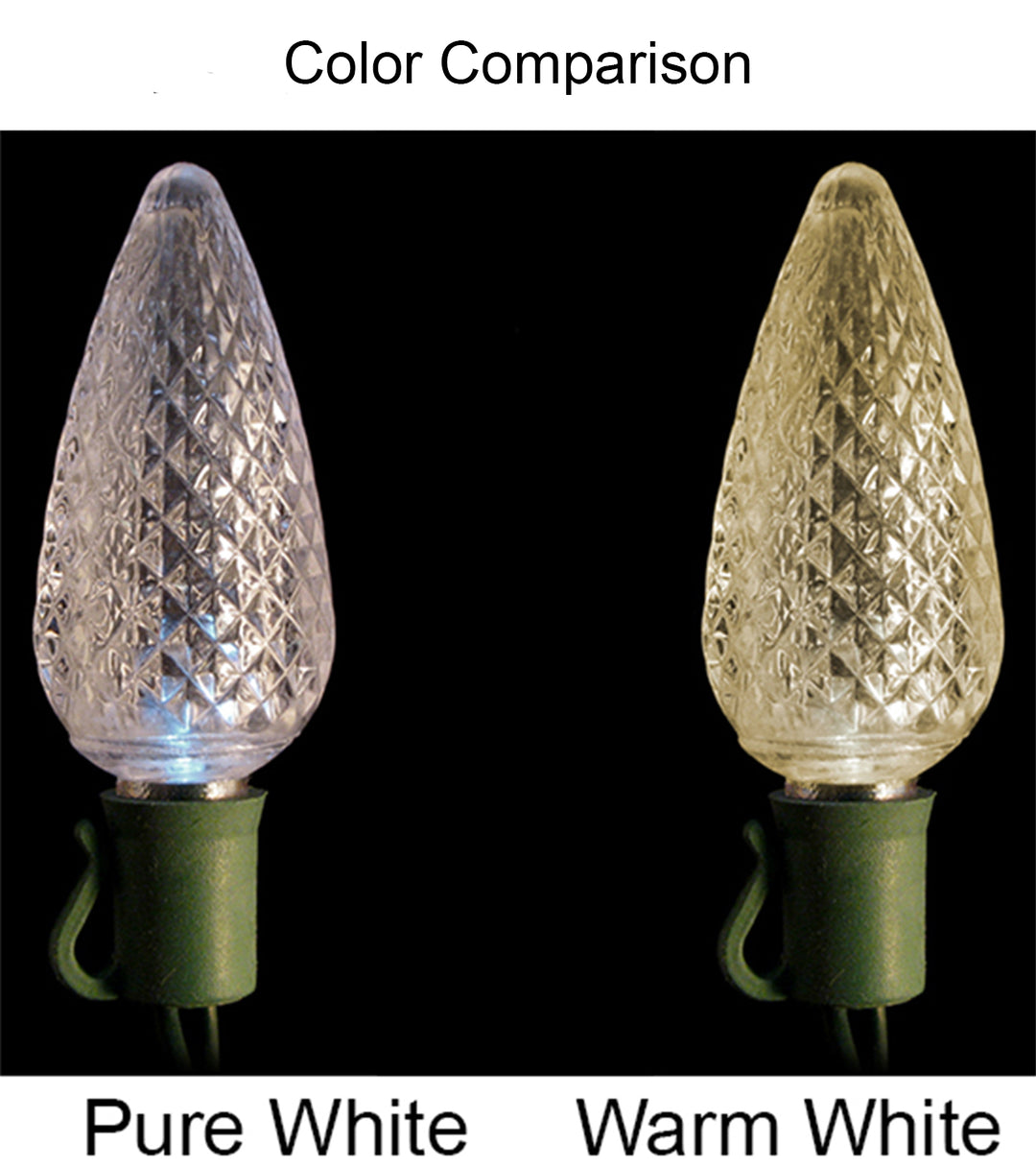 C9 LED Light Set - 25 count - Pure White (Cool White)