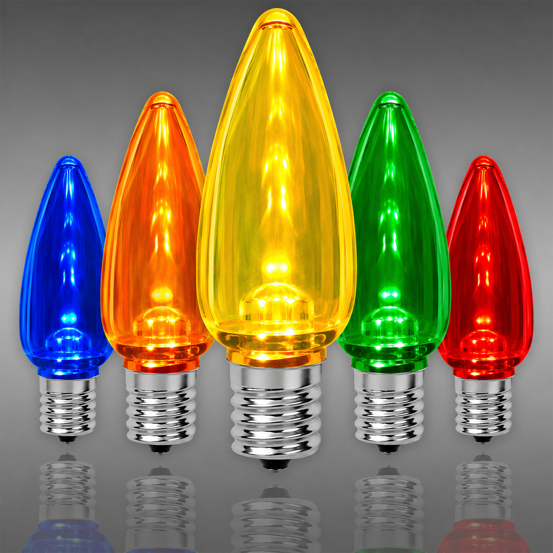 C9 Smooth LED Bulbs - Multi - 25 Pack