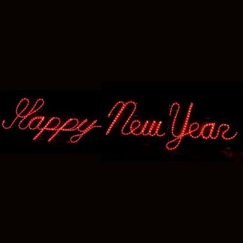 Happy New Year Script Sign
