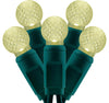 G12 Raspberry LED Lights - 50 count - Warm White - Green Wire - Case of 12