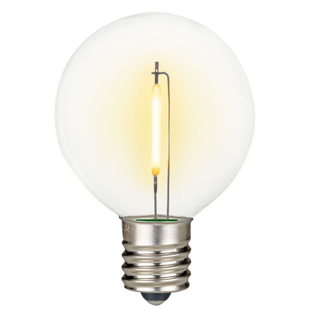 G50 Smooth Filament LED Patio Lights - E-17 - Warm White - 25 Pack