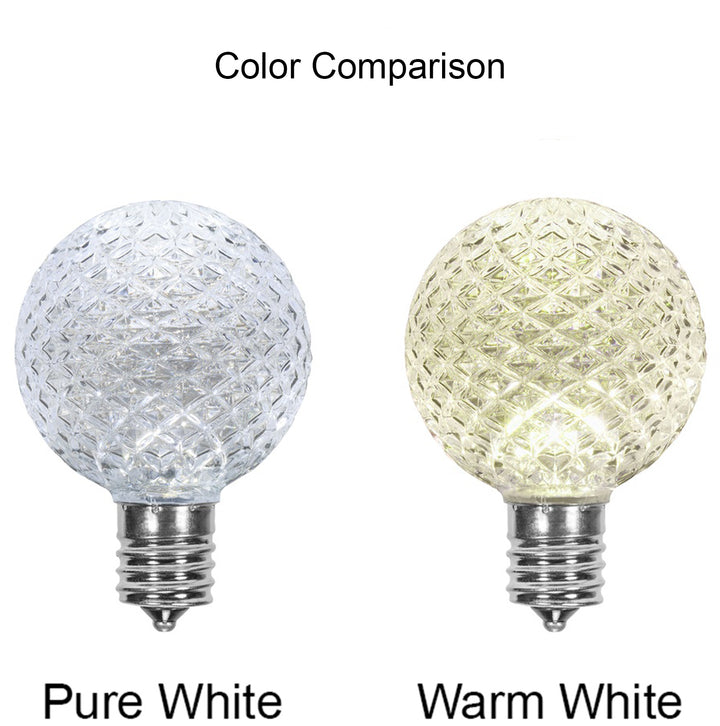 G40 LED Patio Lights - E-17 - Warm White - 25 Pack