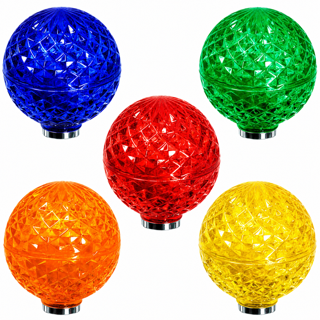 G50 LED Patio Lights - E-17 - Multi - 10 Pack