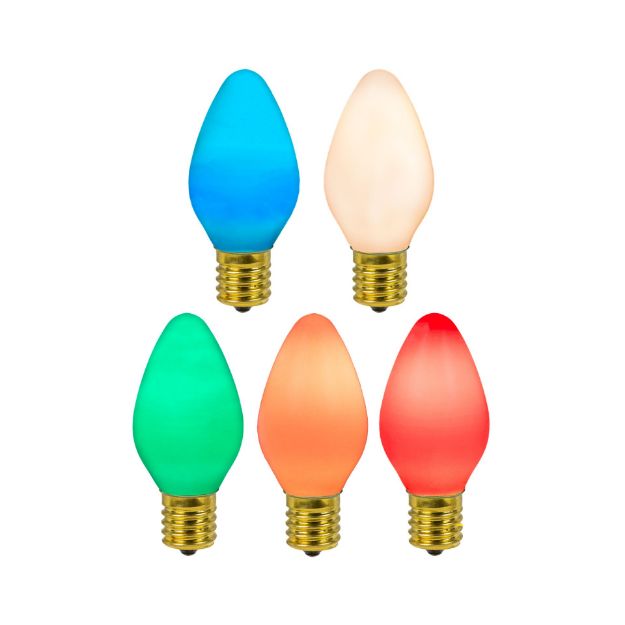 C7 Opaque Lights - Multi - 25 Pack - All American Christmas Co
