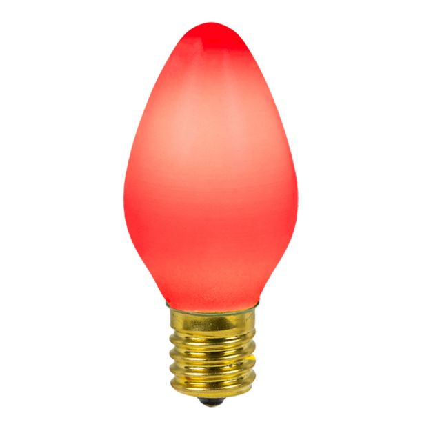 C7 Opaque Lights - Red - 25 Pack - All American Christmas Co