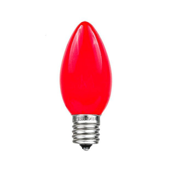 C9 Opaque Lights - Red - 25 Pack - All American Christmas Co