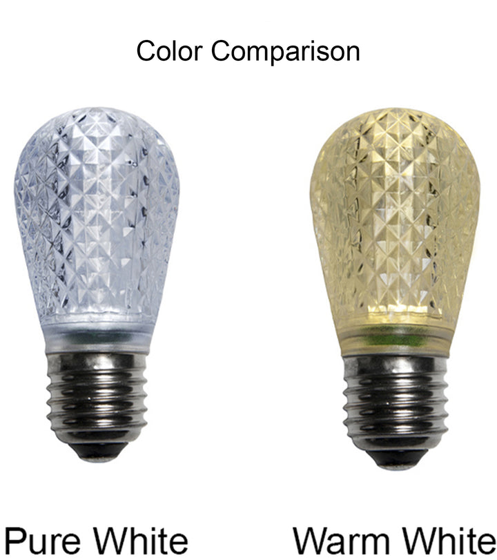 T50 LED Patio Lights - E-26 - Pure White (Cool White) - 10 Pack