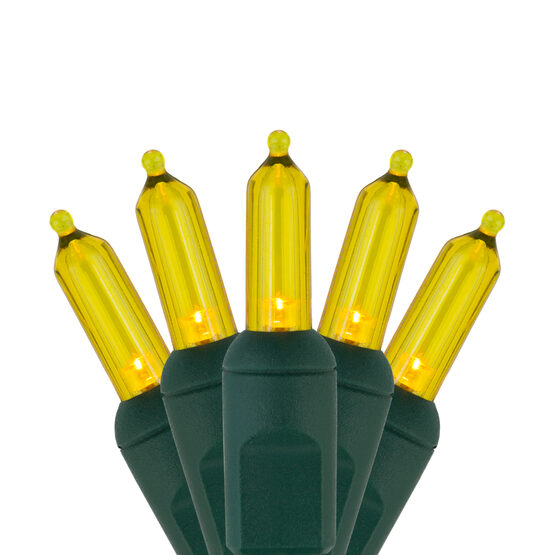 Case of 12 Smooth T5 LED Mini Lights - 50 count - Yellow