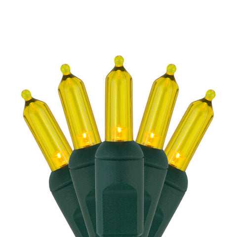 Case of 12 Smooth T5 LED Mini Lights - 50 count - Yellow