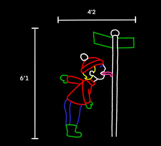 Boy Frozen to Pole