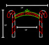 12' Merry Christmas Candy Cane Arch