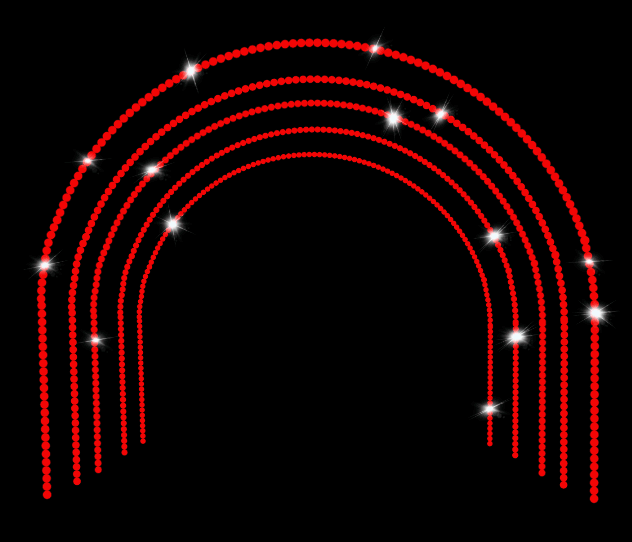 Arch - Set of 5 - Color Changing - All American Christmas Co