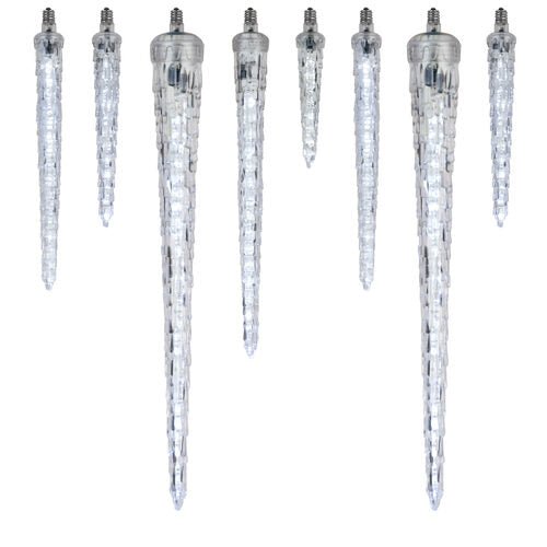 LED Falling Icicle Bulb - E-12 - 5 Inch - Pure White (Cool White)