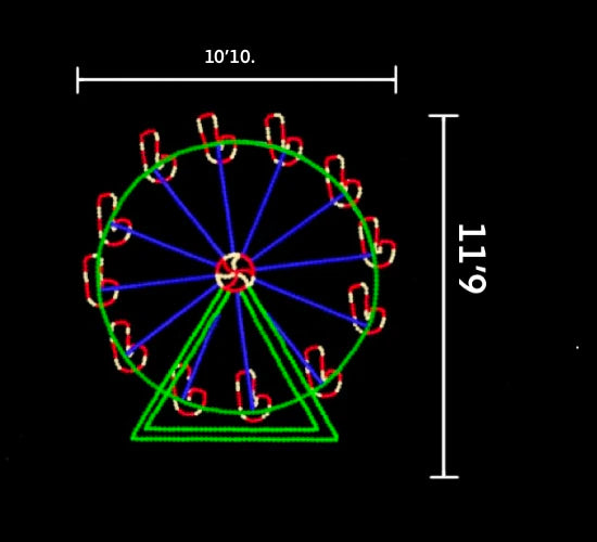 Candy Cane Ferris Wheel