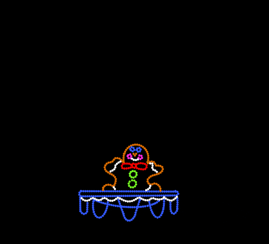 Gingerbread Boy Jumping on Trampoline - All American Christmas Co
