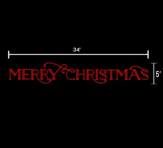 Large Merry Christmas Sign