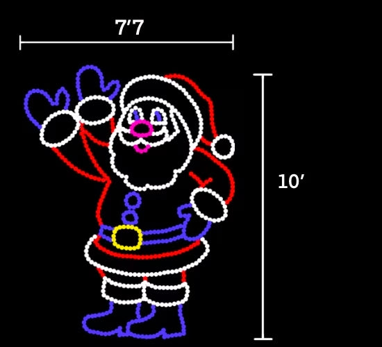 Giant Waving Santa Claus - 10&
