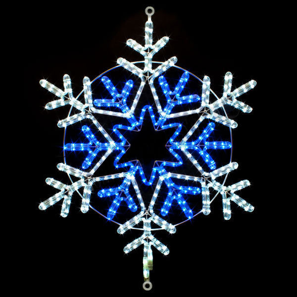 31" Blue and White Snowflake | All American Christmas Co