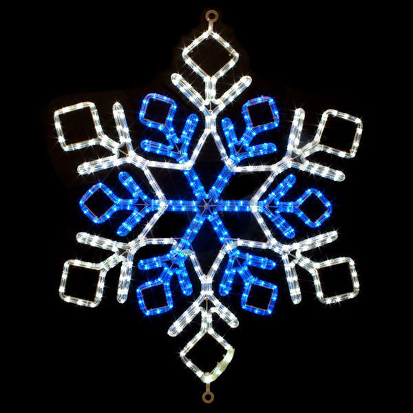 31" Blue and White LED Snowflake | All American Christmas Co