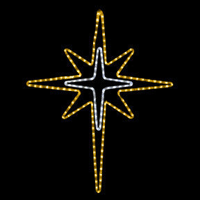 Gold and White Bethlehem Star | All American Christmas Co