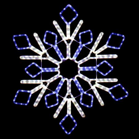 32" Blue and White Snowflake | All American Christmas Co