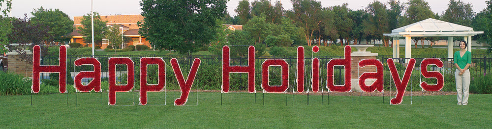 Large Happy Holidays Sign | All American Christmas Co