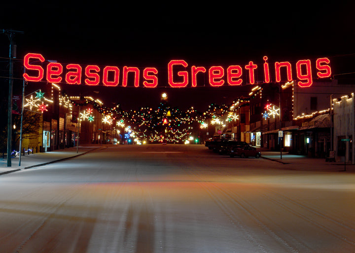 Large Seasons Greetings Sign | All American Christmas Co