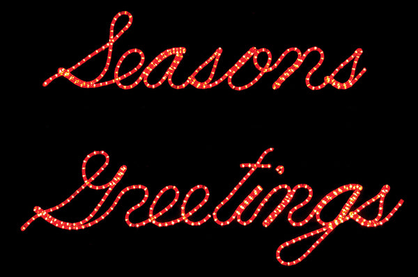 Seasons Greetings Script Sign | All American Christmas Co