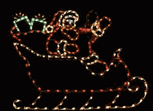 Sleigh with Santa - Animated | All American Christmas Co