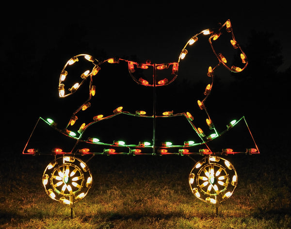 Train Car - Flatdeck with Rocking Horse | All American Christmas Co