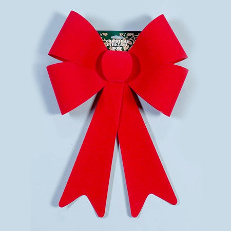 14"x 20" Red Flocked Bow | All American Christmas Co