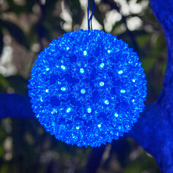 LED Starlight Sphere - 7.5 Inch - 100 Count - Blue | All American Christmas Co