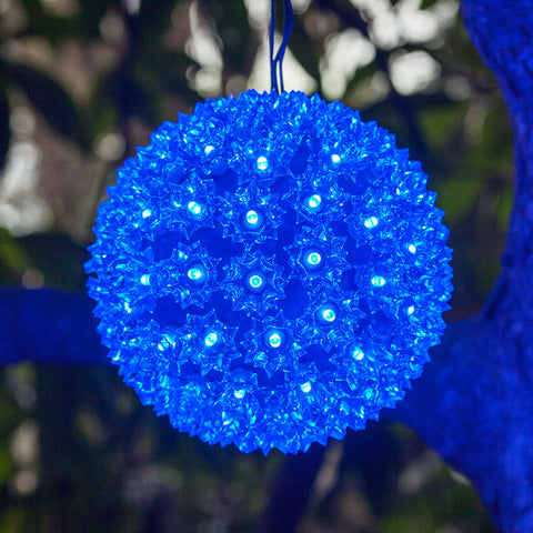 LED Starlight Sphere - 10 Inch - 150 Count - Blue | All American Christmas Co