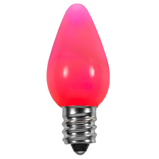 Opaque C7 LED Bulbs - Pink - 25 Pack | All American Christmas Co