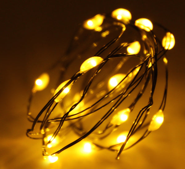 Ultra Thin LED Battery Lights - 18 count - Yellow | All American Christmas Co