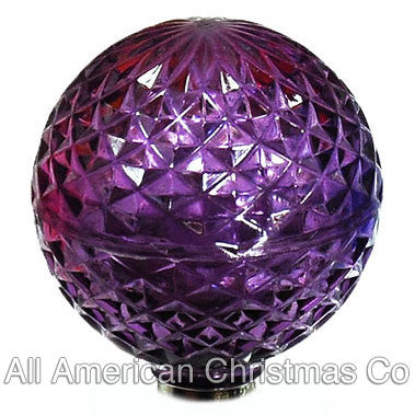 G50 LED Patio Lights - E-17 - Purple - 10 Pack | All American Christmas Co