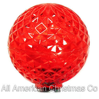 G40 LED Patio Lights - E-12 - Red - 25 Pack | All American Christmas Co