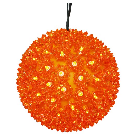 LED Starlight Sphere - 6 Inch - 50 Count - Orange | All American Christmas Co