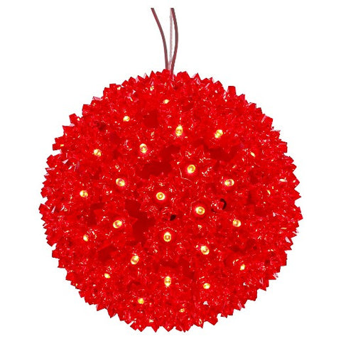 LED Starlight Sphere - 7.5 Inch - 100 Count - Red | All American Christmas Co