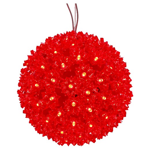 LED Starlight Sphere - 10 Inch - 150 Count - Red | All American Christmas Co
