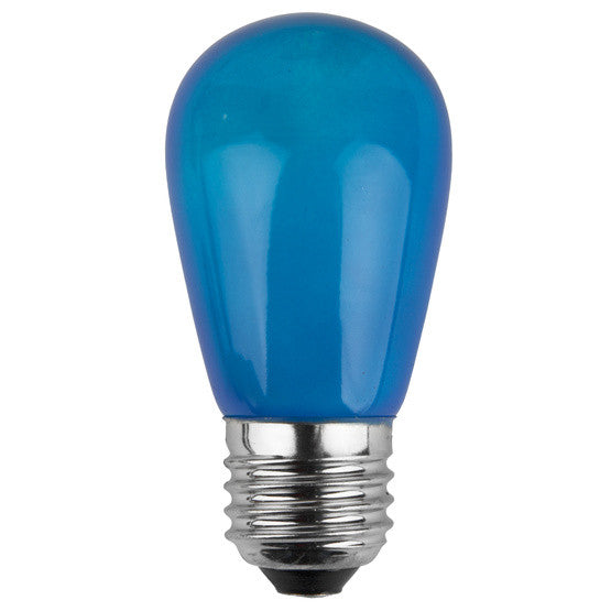 T50 Opaque LED Patio Lights - E-26 - Blue - 25 Pack | All American Christmas Co