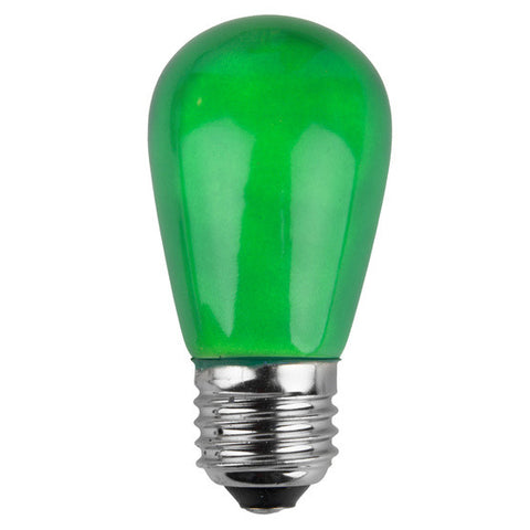 T50 Opaque LED Patio Lights - E-26 - Green - 25 Pack | All American Christmas Co