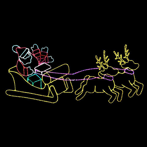Waving Santa and Reindeer | All American Christmas Co