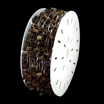 500' C7 Christmas Light Spool - 6" spacing - Brown Wire | All American Christmas Co