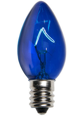 C7 Twinkle Lights - Blue - 25 Pack | All American Christmas Co