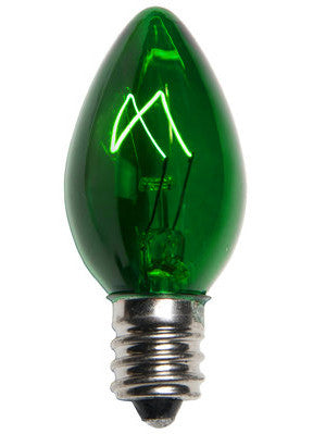 C7 Christmas Lights - Green - 7 Watt - Case of 1000 | All American Christmas Co
